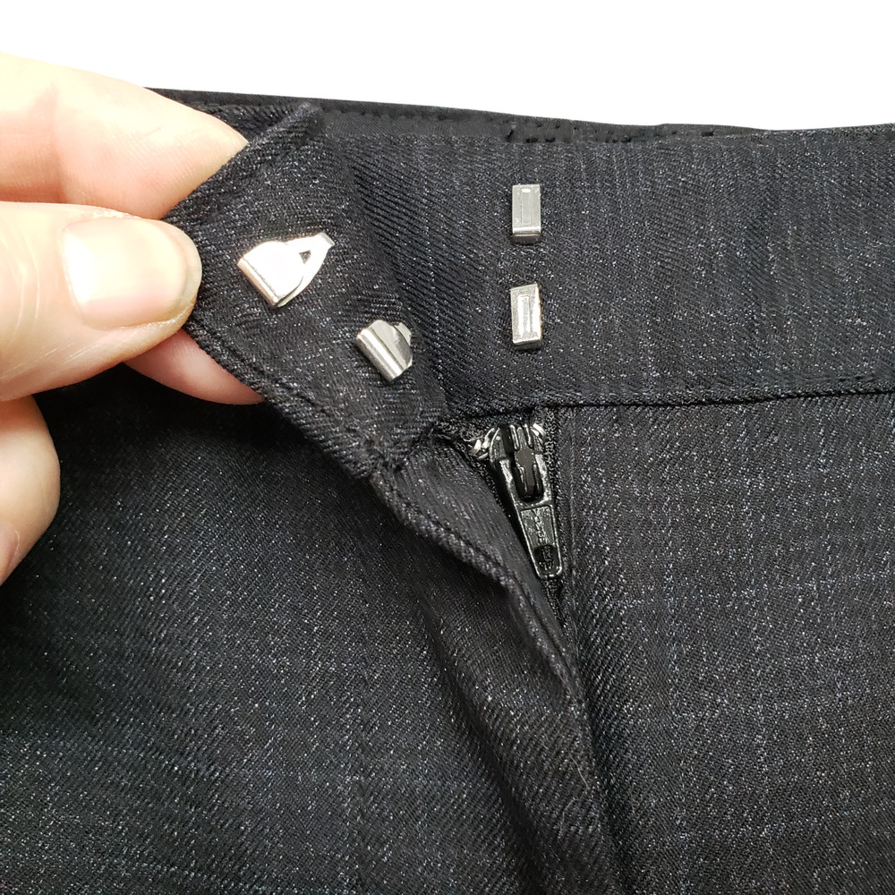 Worthington Straight Leg Pants Women 18 Black Gray Plaid Casual Business 38x31 - Picture 7 of 12